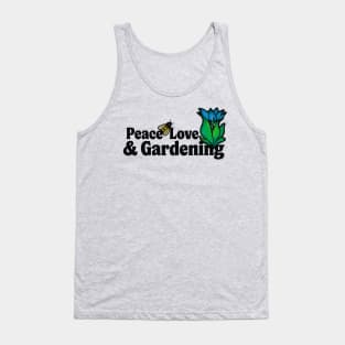 Peace Love & Gardening Flower Bee Tank Top